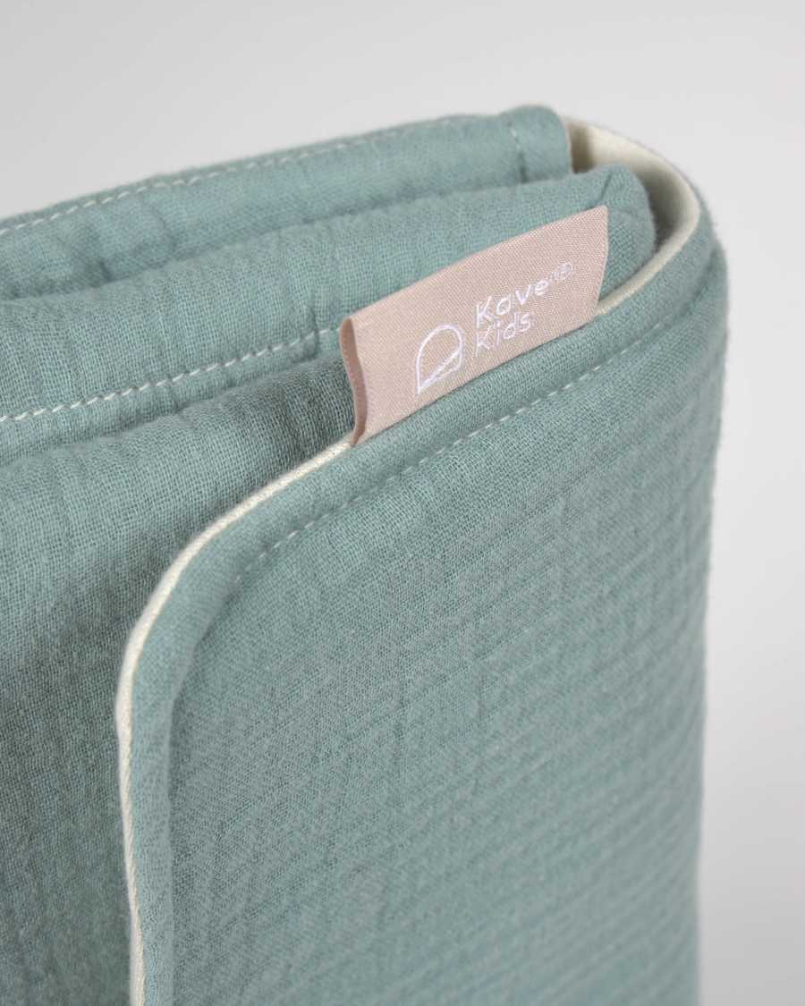 Jeila Reise Wickelunterlage, 100% Bio-Baumwolle (GOTS), türkis