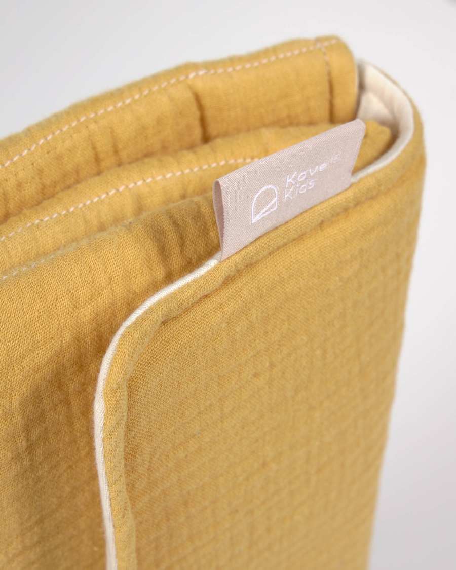 Fasciatoio da viaggio Jeila 100% cotone biologico (GOTS) senape