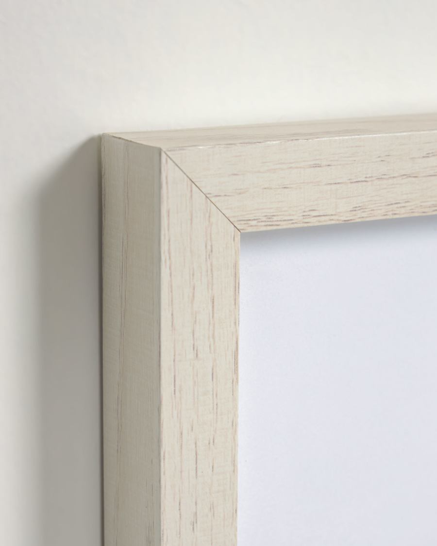 Leyla Bild aus Holz Fenster Haus braun 40 x 40 cm