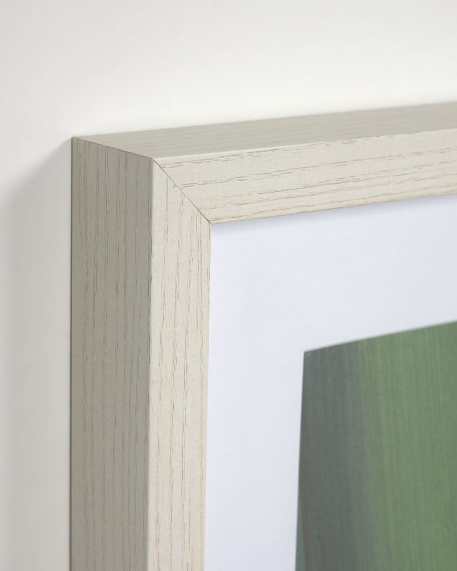 Lyn green aloe vera picture white wood frame 50 x 70 cm
