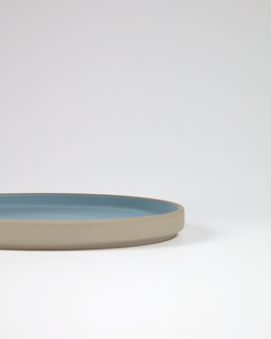 Midori ceramic dessert plate in blue