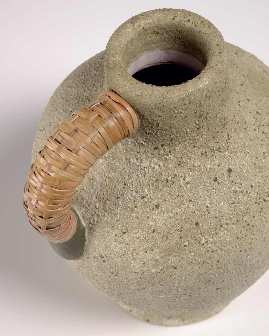 Agle grey ceramic vase, 25 cm