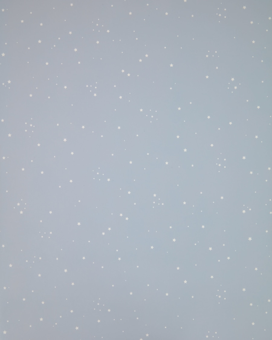 Ludmila behang in grijs met witte sterrenprint, 10 x 0,53 m, FSC MIX Credit