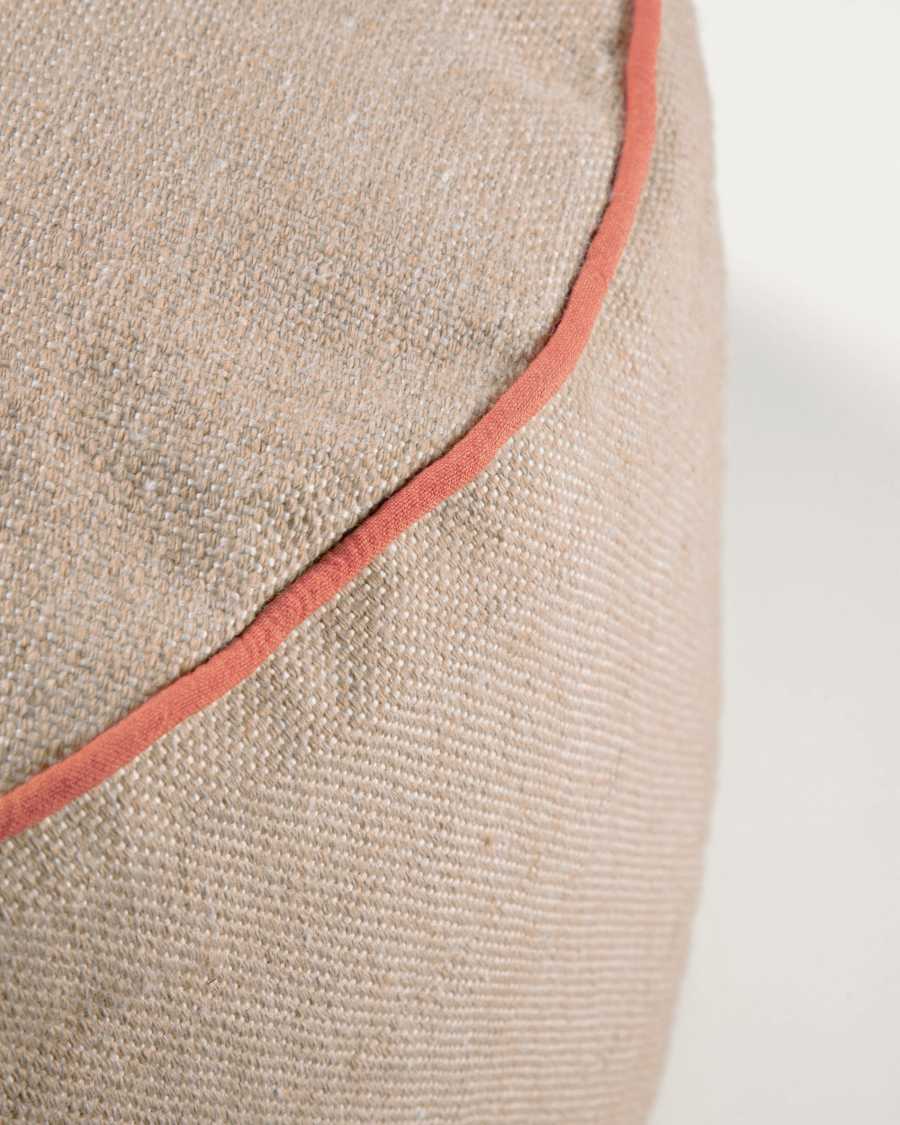 Pouf Dalila in PET beige Ø 60 cm