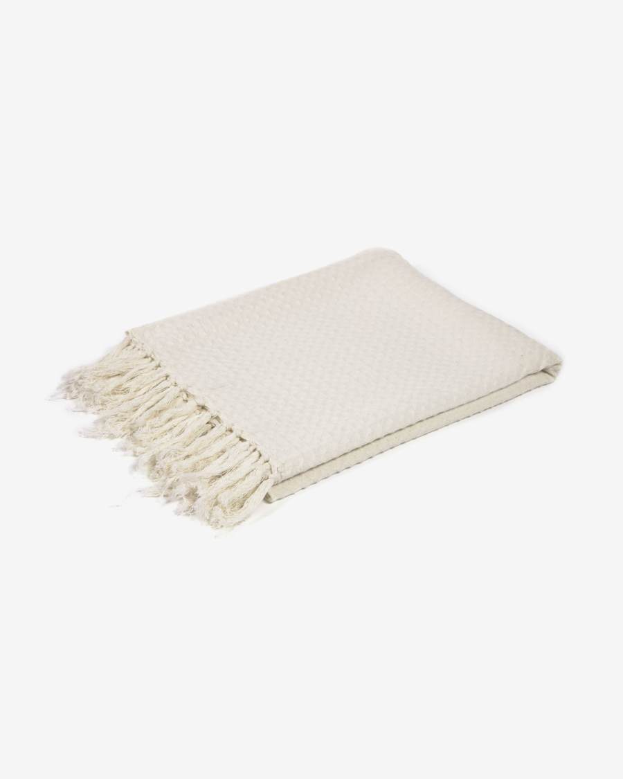 Coperta Shallow 100% cotone bianco 130 x 170 cm