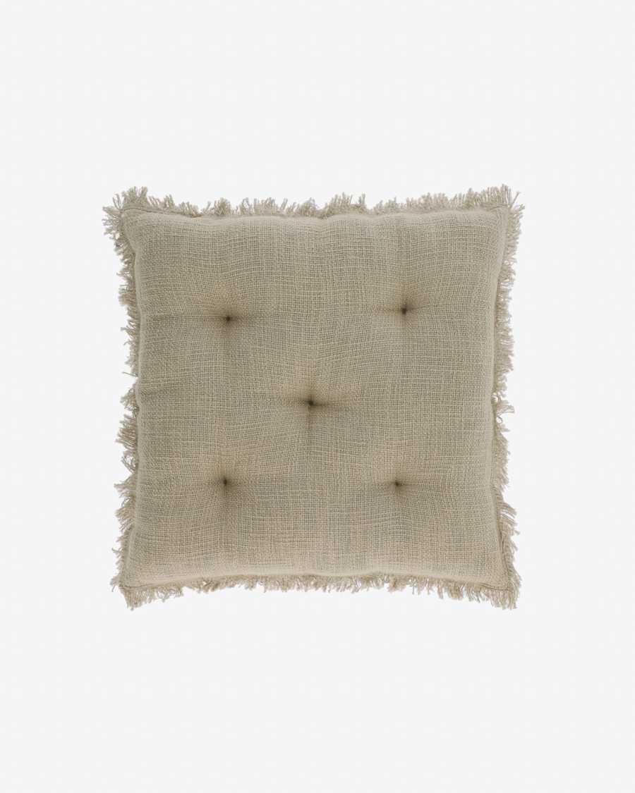 Coussin de chaise Brunela 100% coton vert 45 x 45 cm