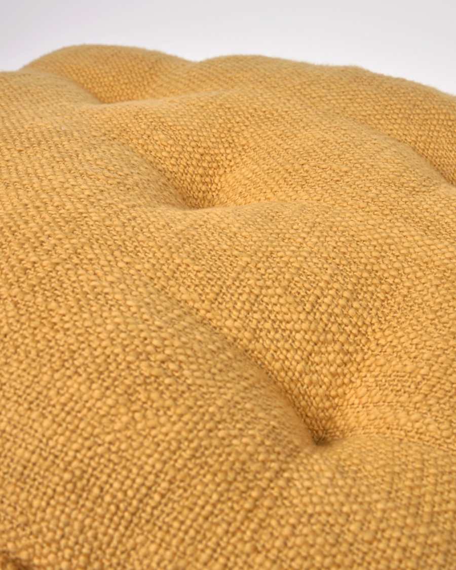 Brunela 100% cotton mustard chair cushion 45 x 45 cm