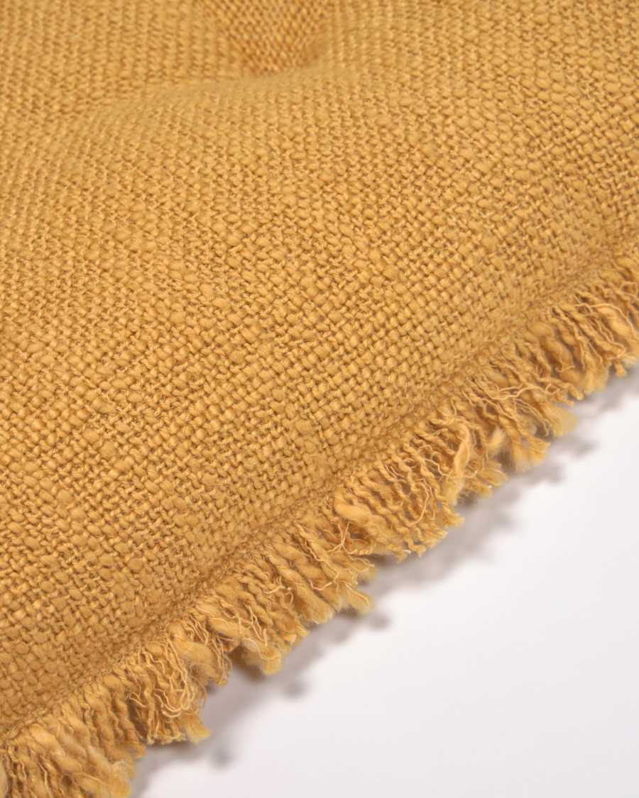 Brunela 100% cotton mustard chair cushion 45 x 45 cm