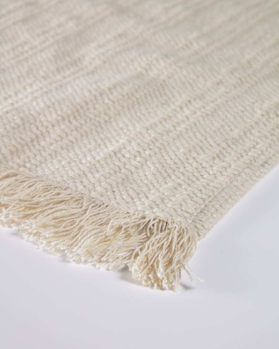 Aicha set of two 100% cotton tablecloths with beige fringe 35 x 50 cm