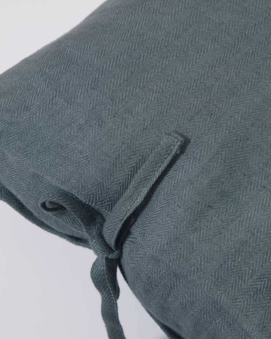 Tazu 100% linen cushion cover in dark grey 45 x 45 cm