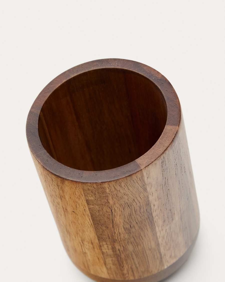 Acacia Wood Senda Toothbrush Holder