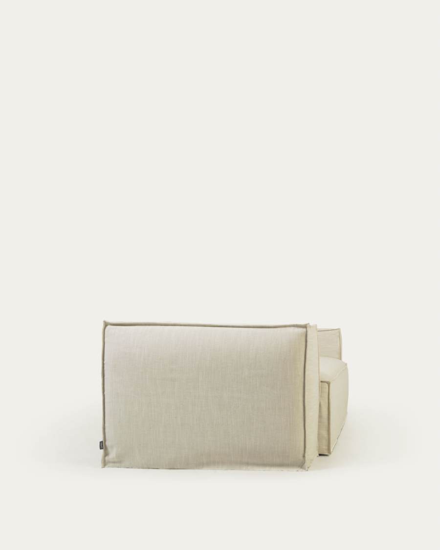 Sofà desenfundable Blok de 2 places amb lli blanc 210 cm