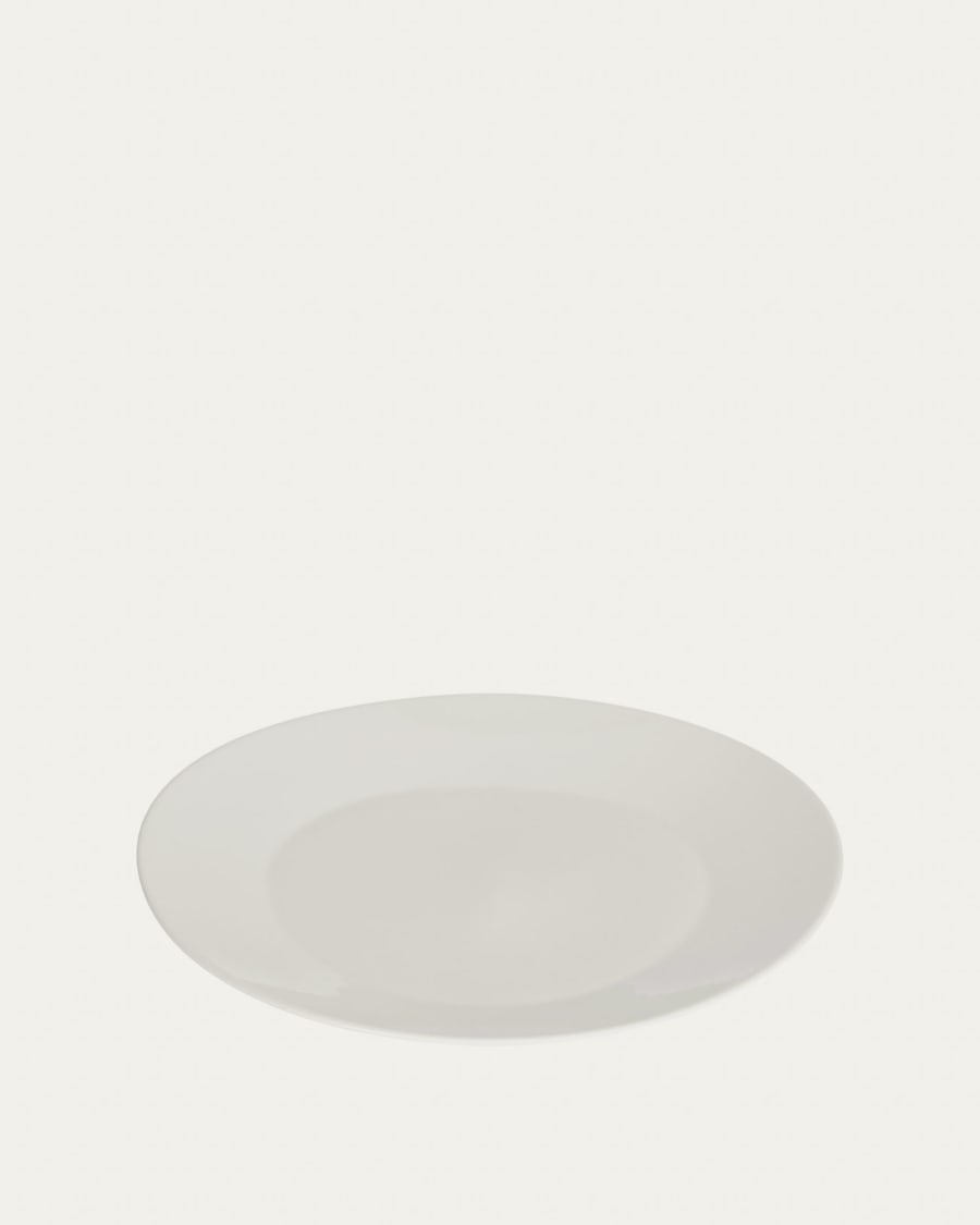 Pierina oval porcelain dinner plate in white