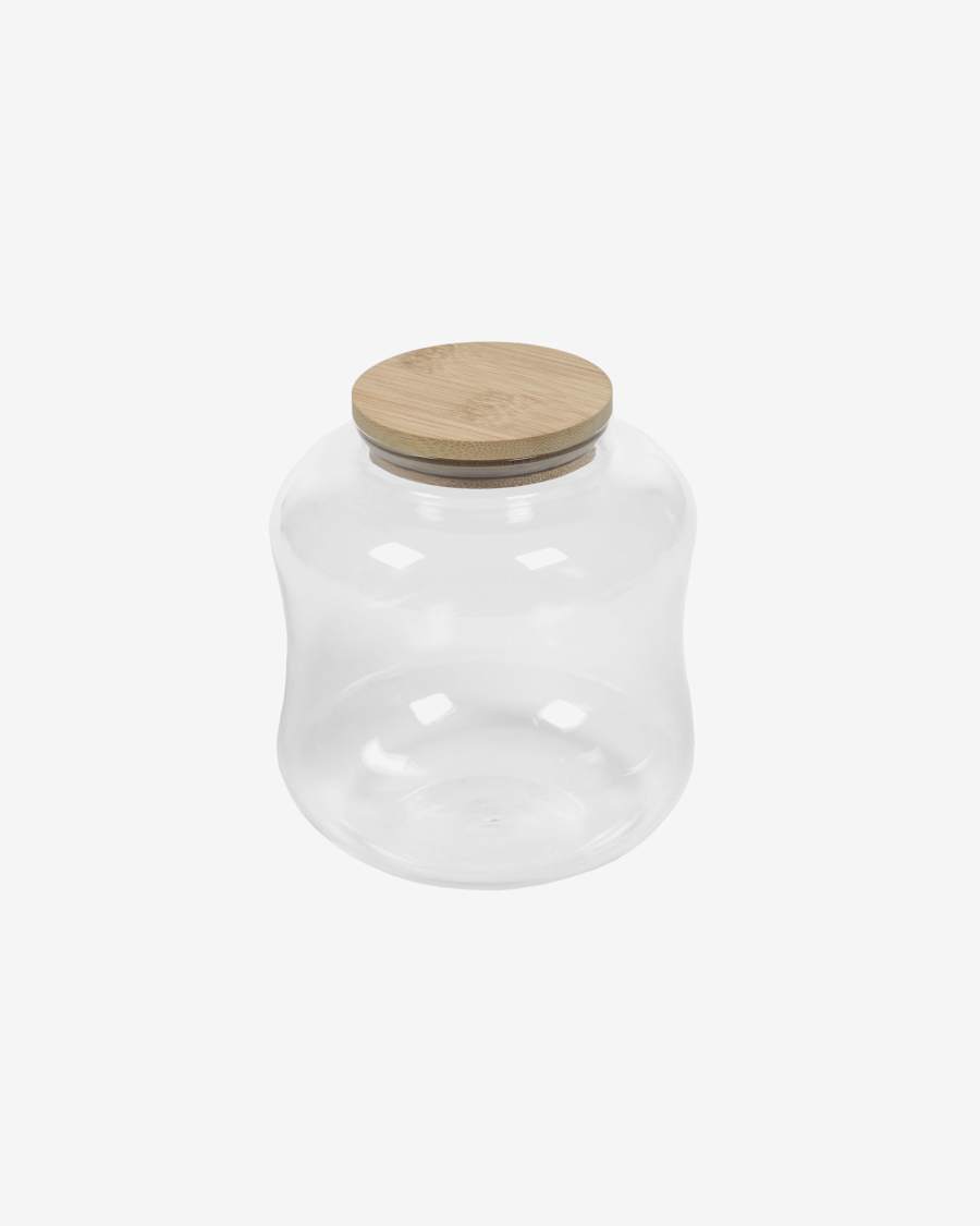 Small Cirene transparent glass jar