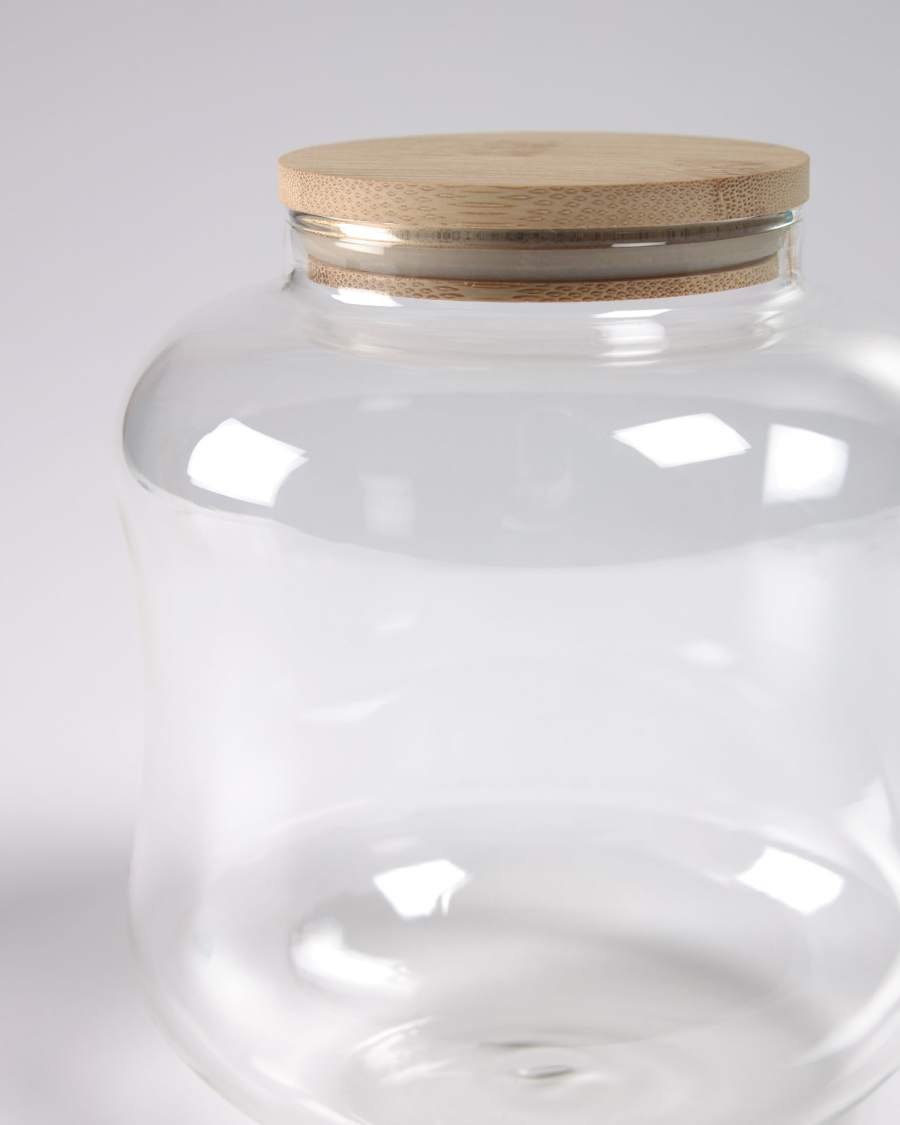 Small Cirene transparent glass jar