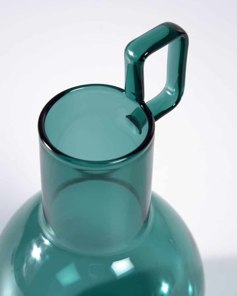 Kei turquoise glass vase 16,5 cm
