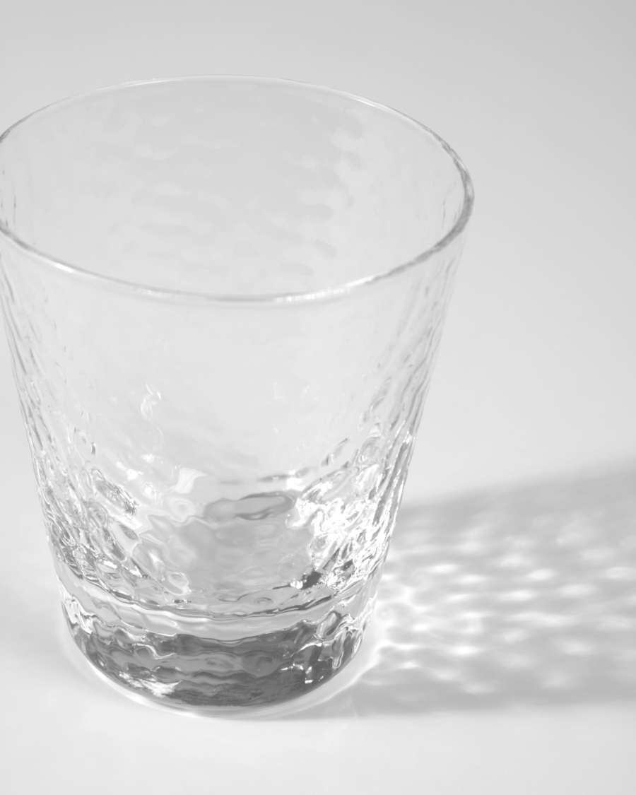 Small Dinna transparent and grey glass