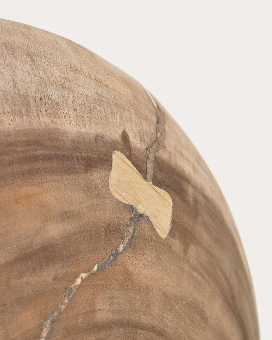 Melya Wanddeko aus massivem Munggurholz Ø 30 cm