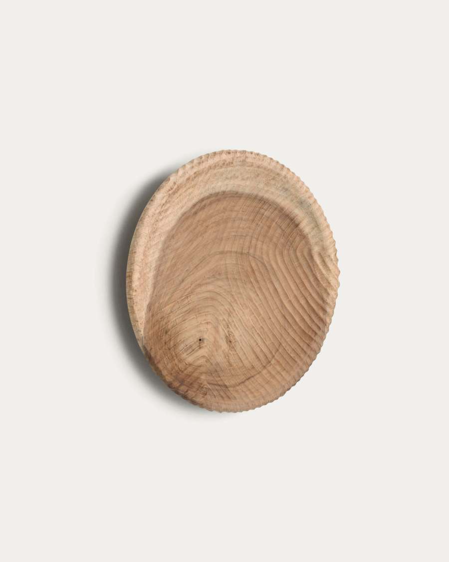 Melya Wanddeko aus massivem Munggurholz Ø 30 cm