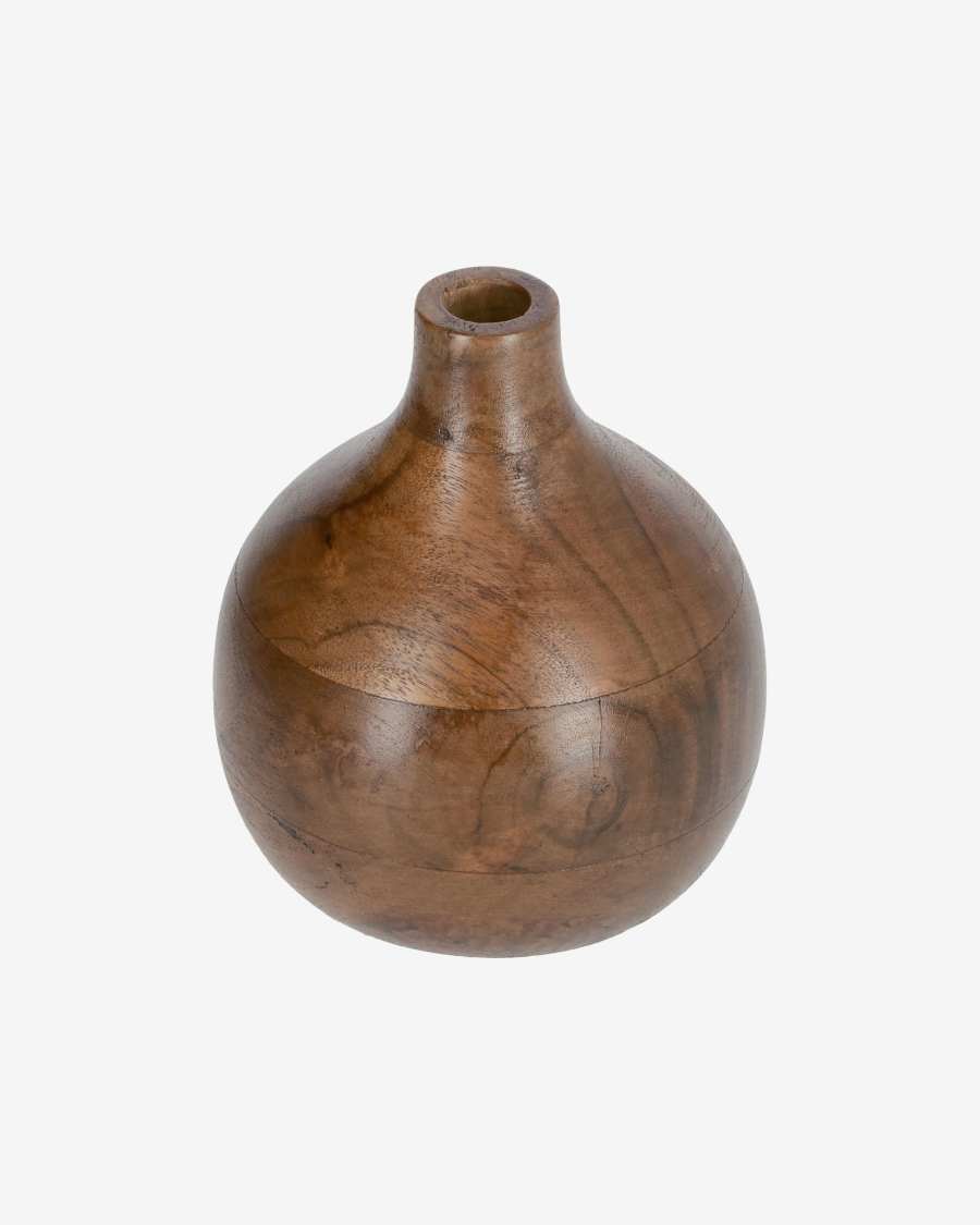 Vase Tyara en bois d'acacia 15,5 cm