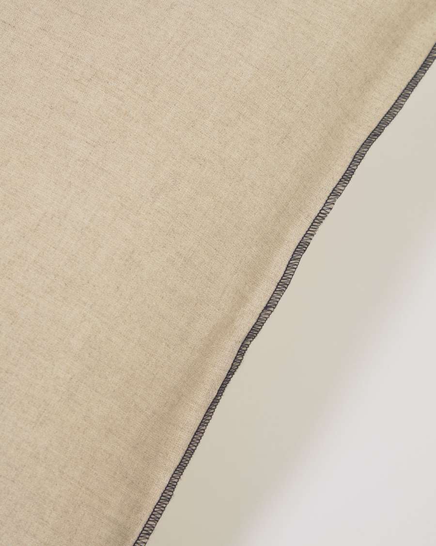 Elea 100% linen cushion cover in beige 45 x 45 cm