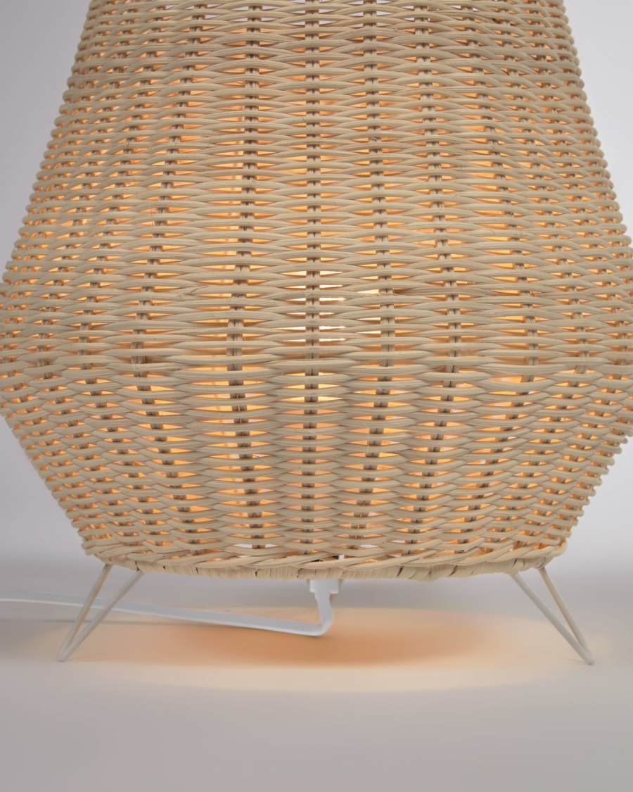 Tafellamp Kamaria klein in rotan met natuurlijke finish