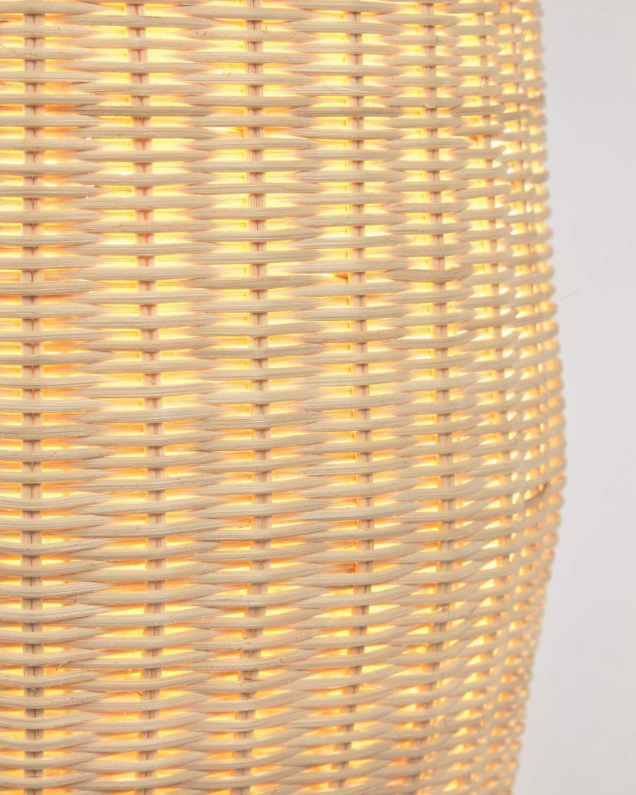 Kamaria large rattan table lamp with natural finish