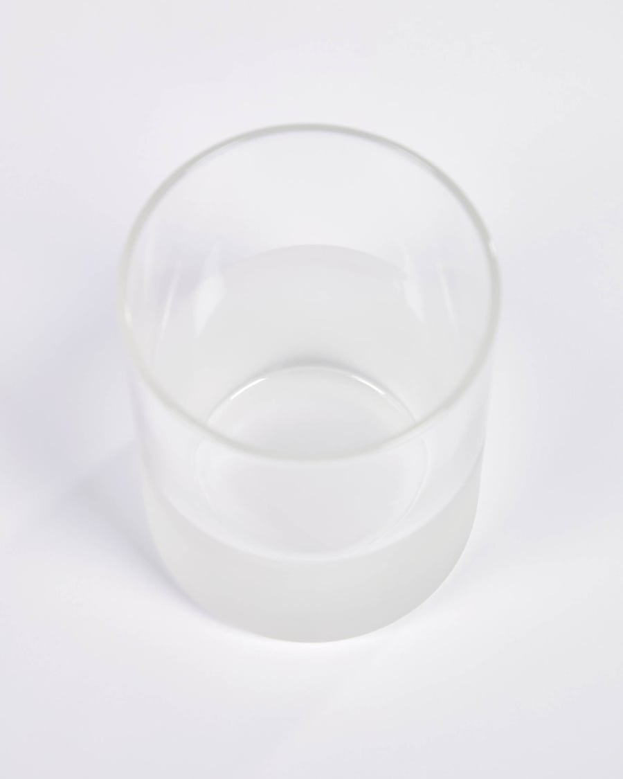 Verre petit Lilli en verre transparent et blanc