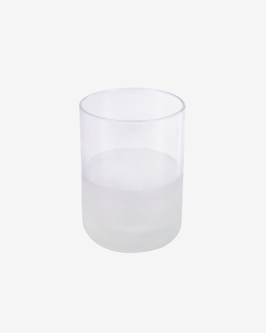 Verre petit Lilli en verre transparent et blanc