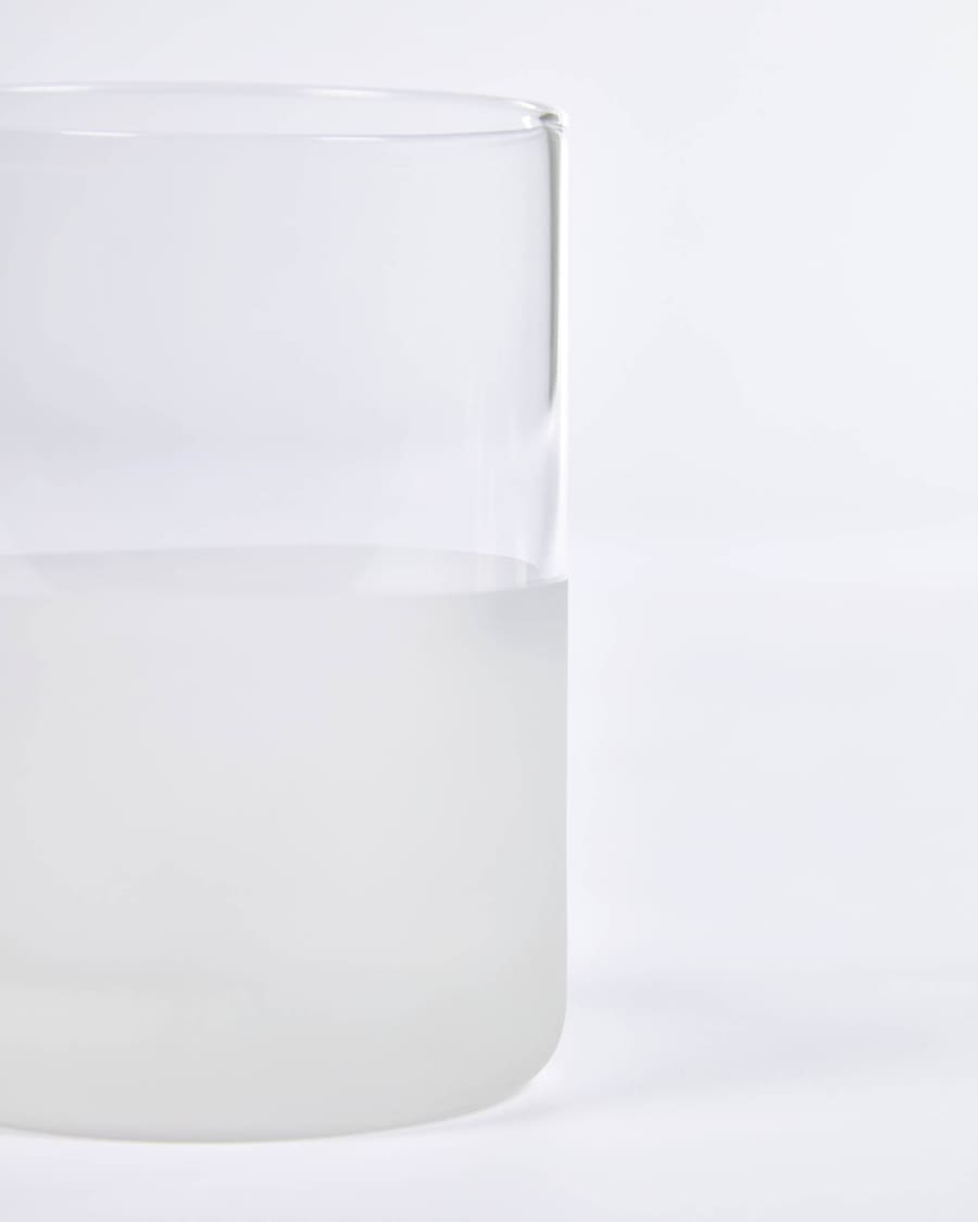 Verre petit Lilli en verre transparent et blanc