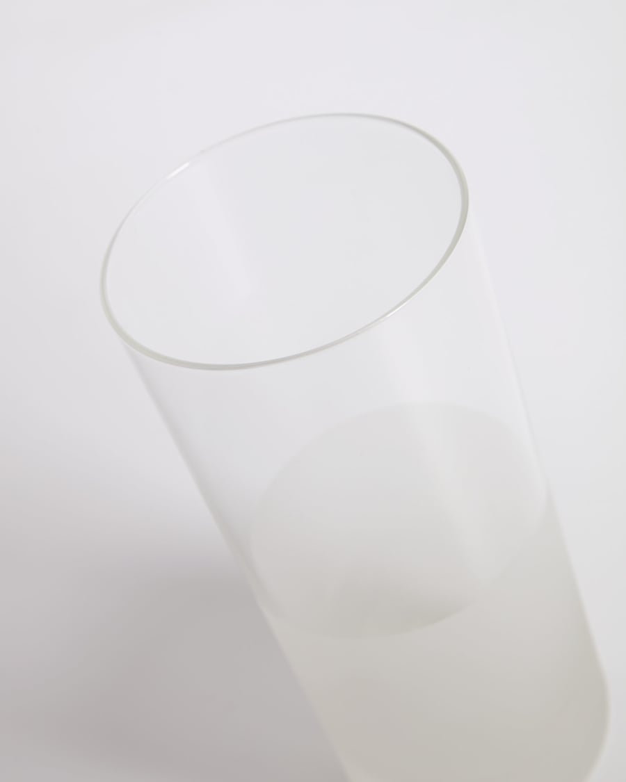 Lilli large transparent and white glass