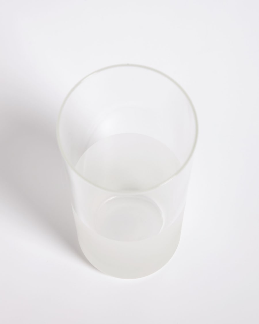 Lilli large transparent and white glass