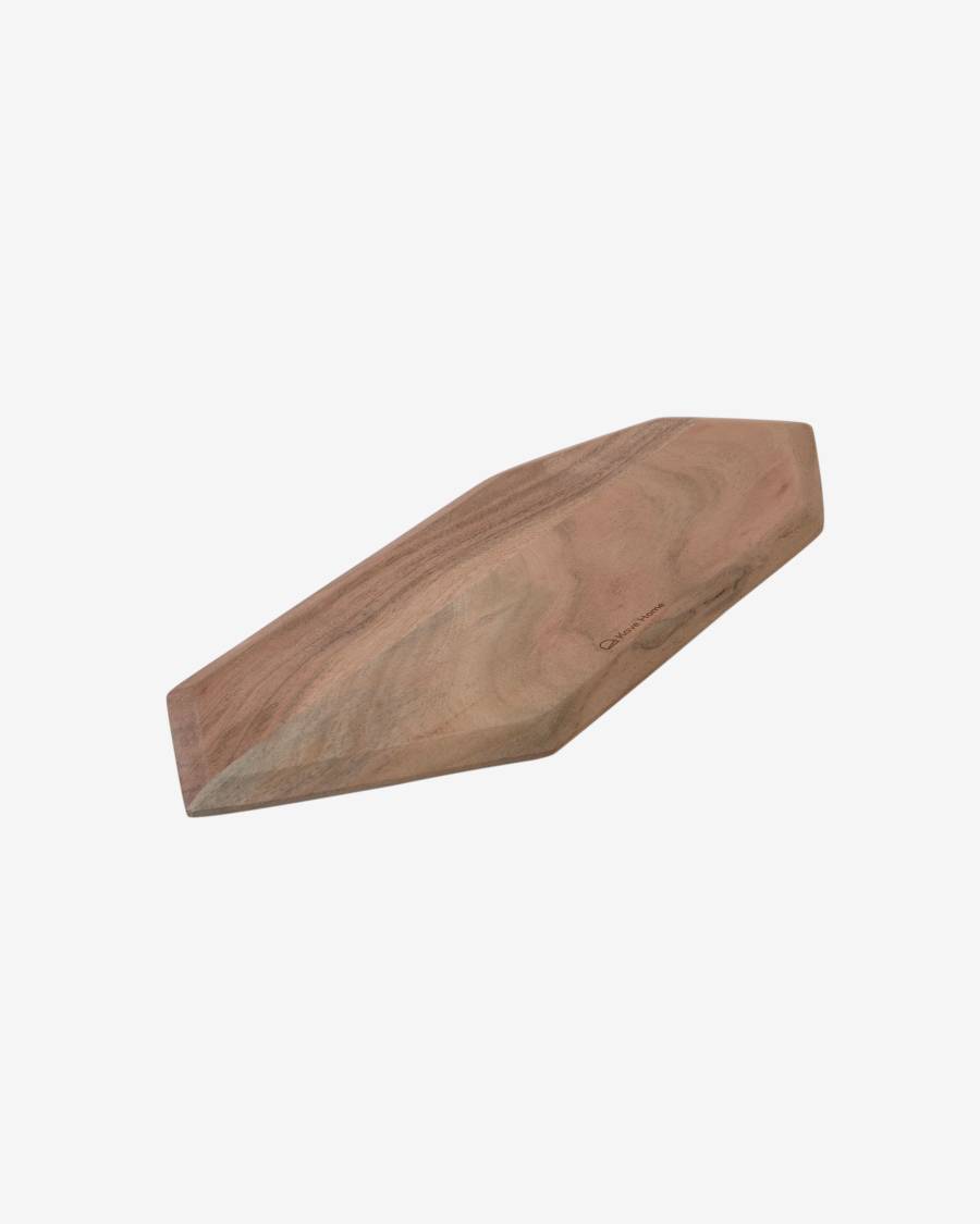 Romina elongated heptagonal serving board in solid acacia wood
