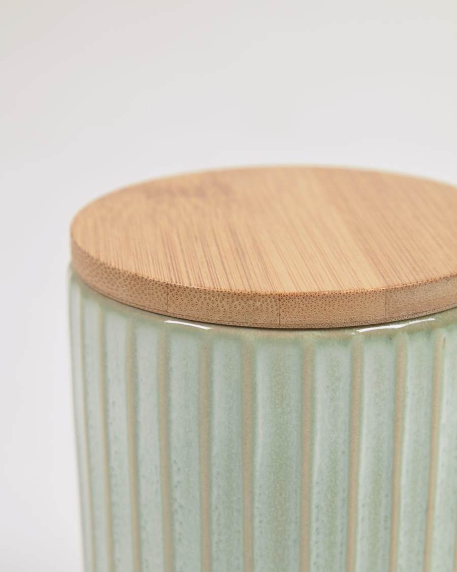 Large Itziar ceramic jar in green