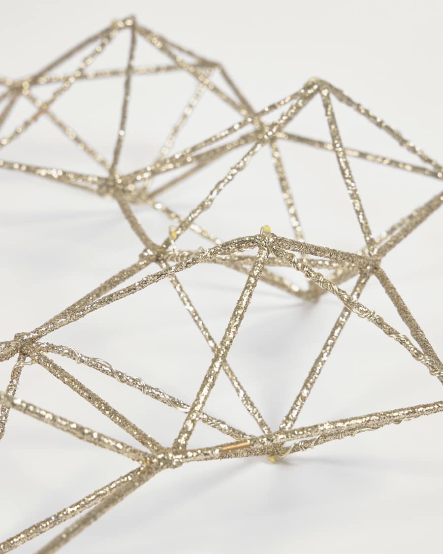 Couronne de Noël lumineuse Mishell doré 35 cm