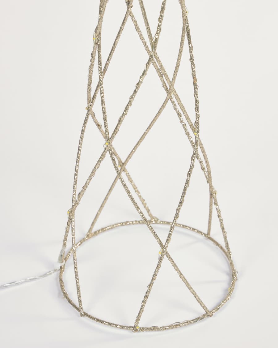 Cono di albero luminoso dorato Shirly