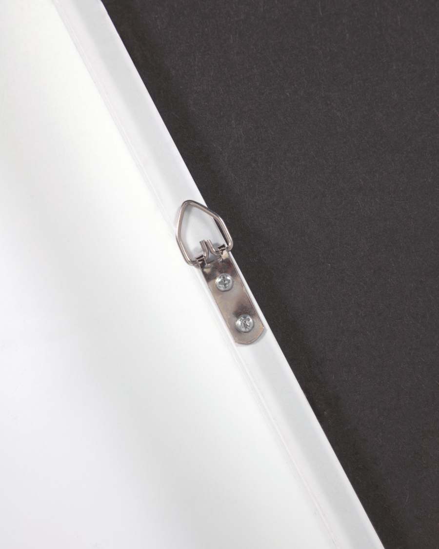 Scherin blue and white picture with people walking 40 x 100 cm