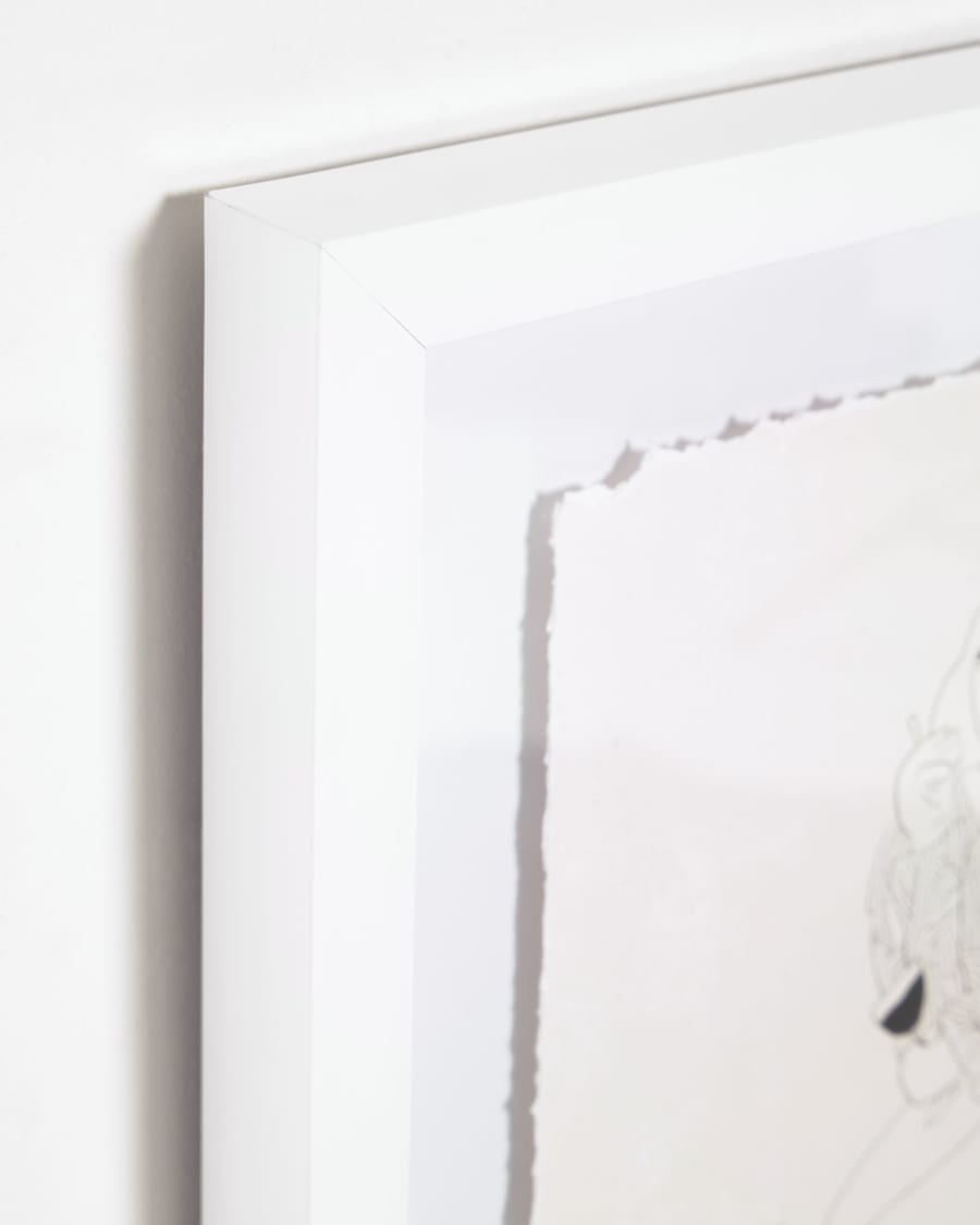 Mellea Bild Frau mit Weinglas weiß und schwarz 30 x 40 cm