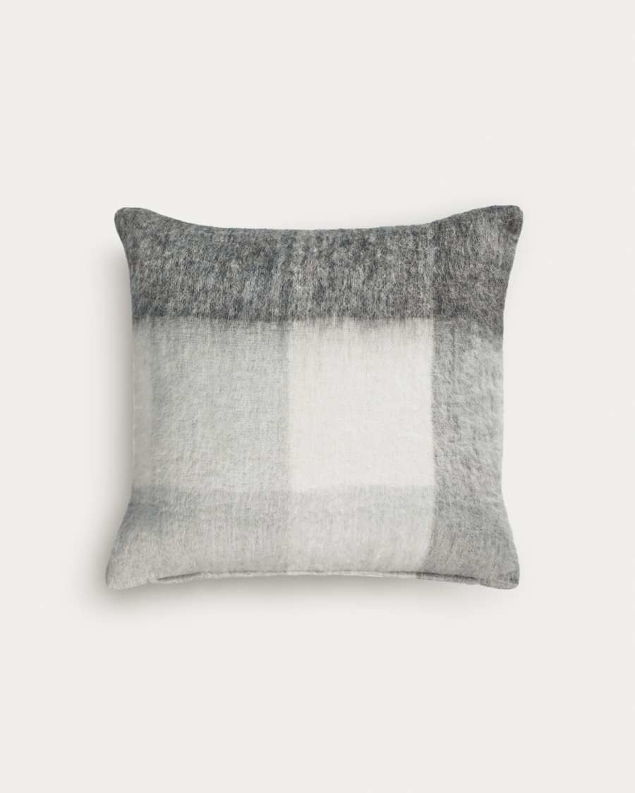 Catarina white and grey check cushion cover 45 x 45 cm