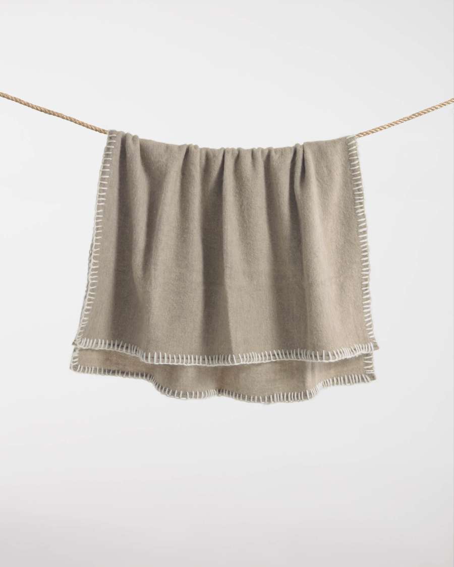 Plaid Augustina marron 125 x 150 cm