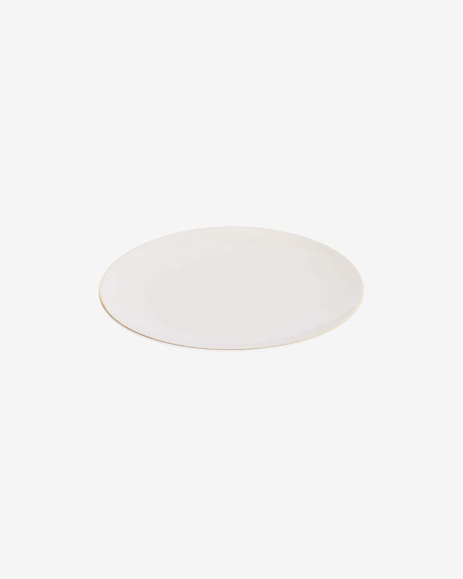 Taisia porcelain dessert plate in white