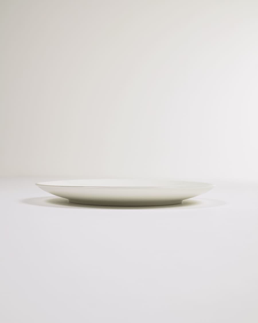 Taisia porcelain dessert plate in white