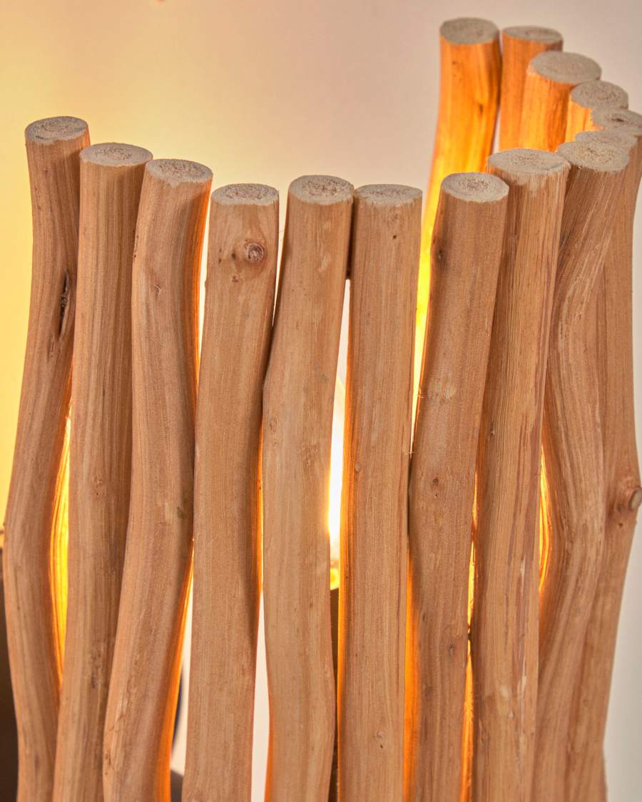 Applique Crescencia in legno effetto invecchiato