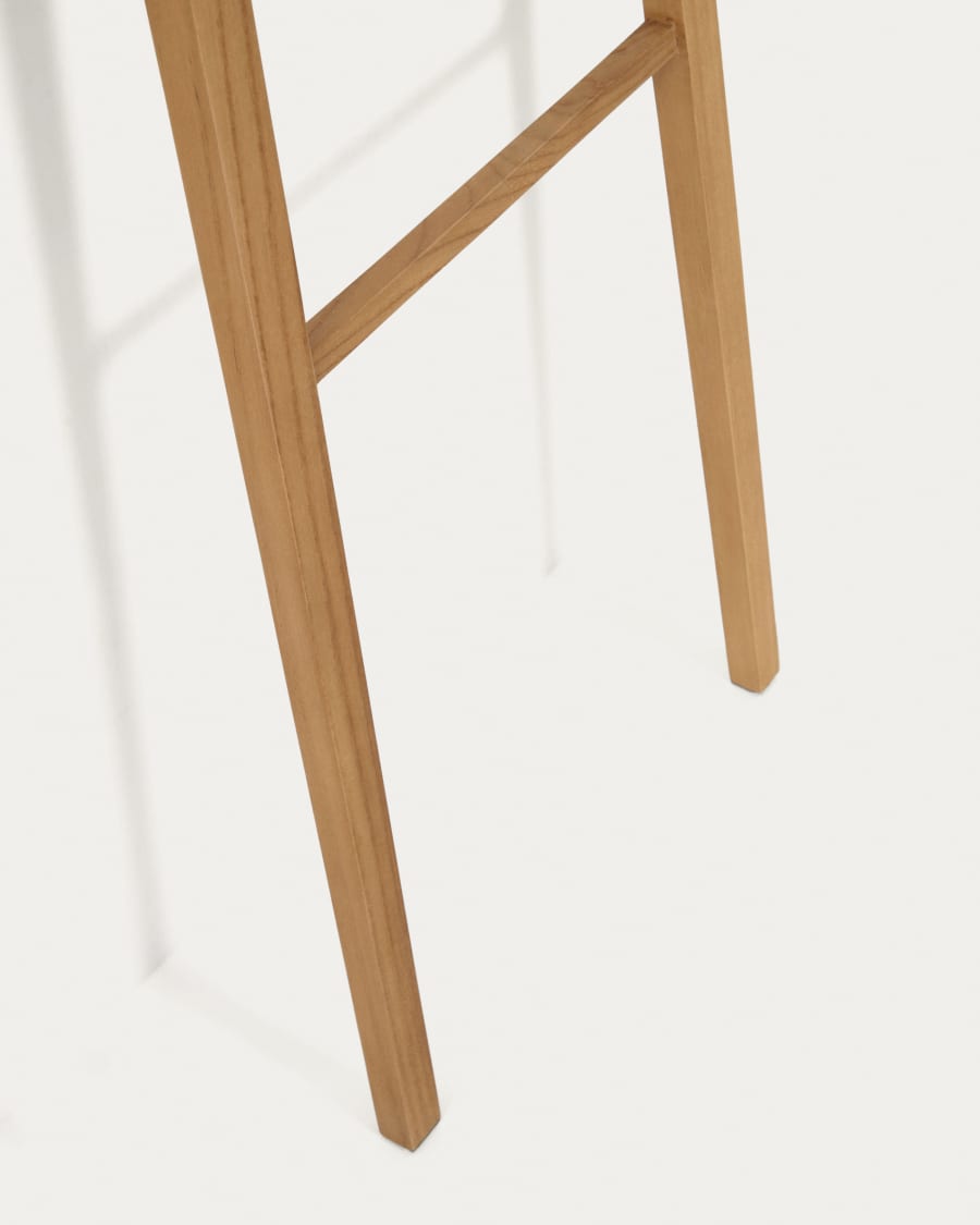 Uliana solid teak towel rail with natural finish 50 x 160 cm