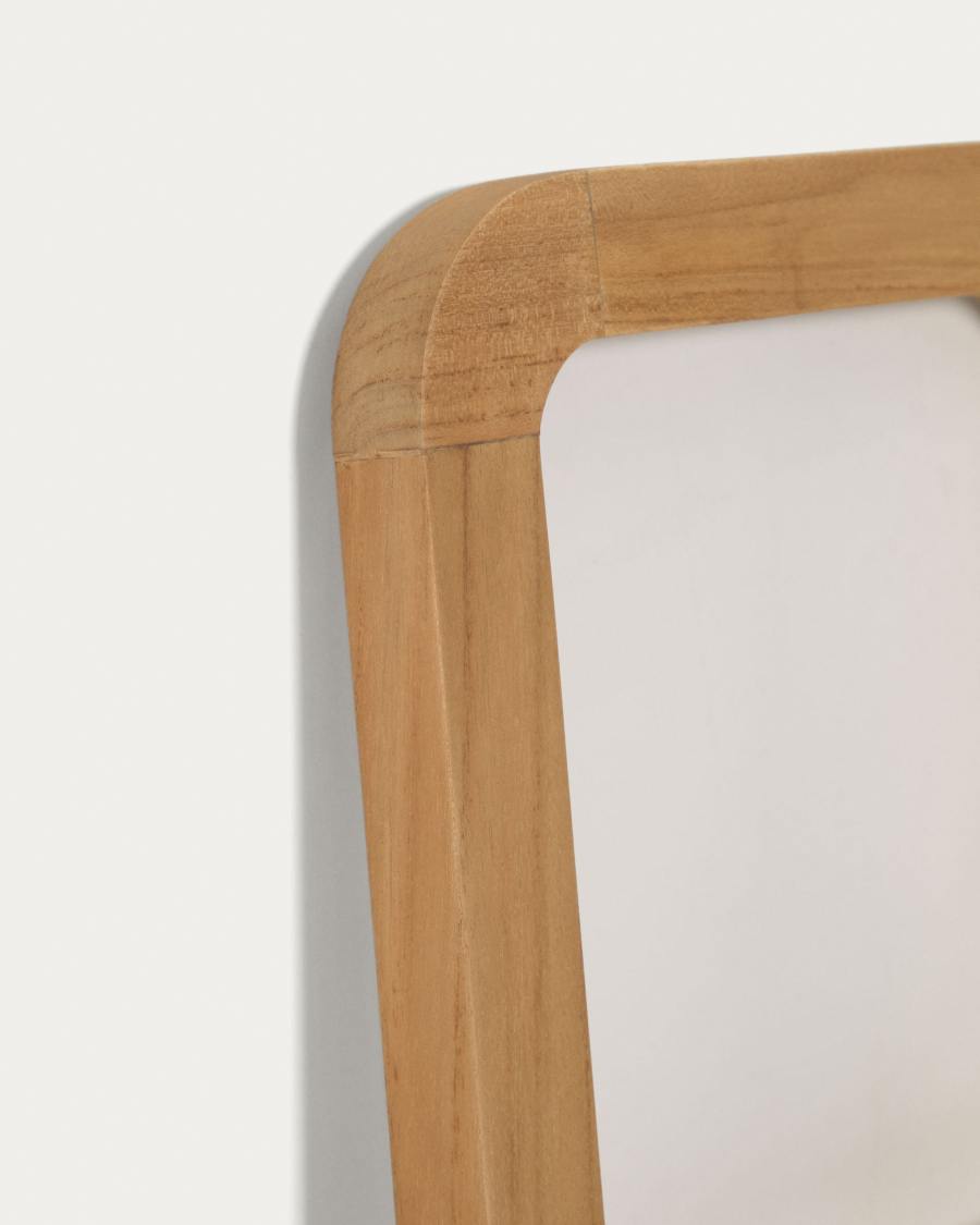 Uliana solid teak towel rail with natural finish 50 x 160 cm