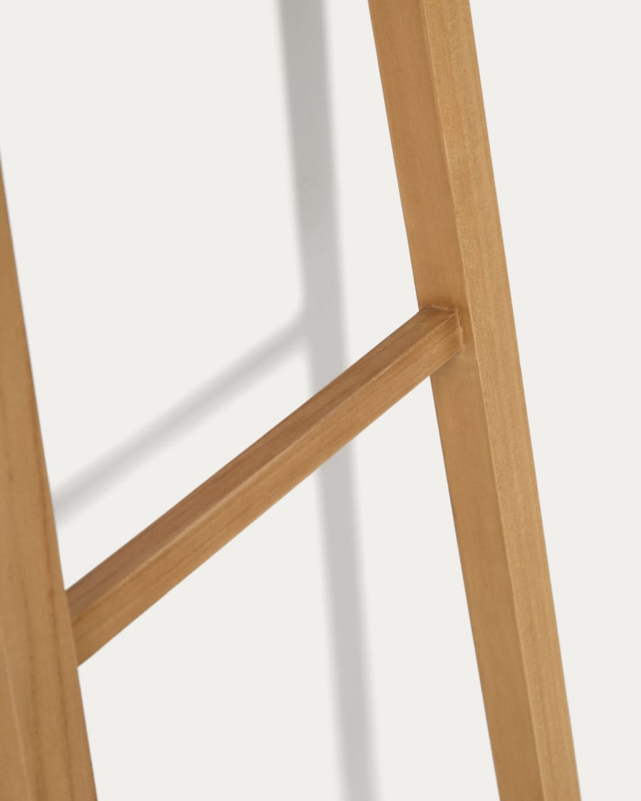 Uliana solid teak towel rail with natural finish 50 x 160 cm