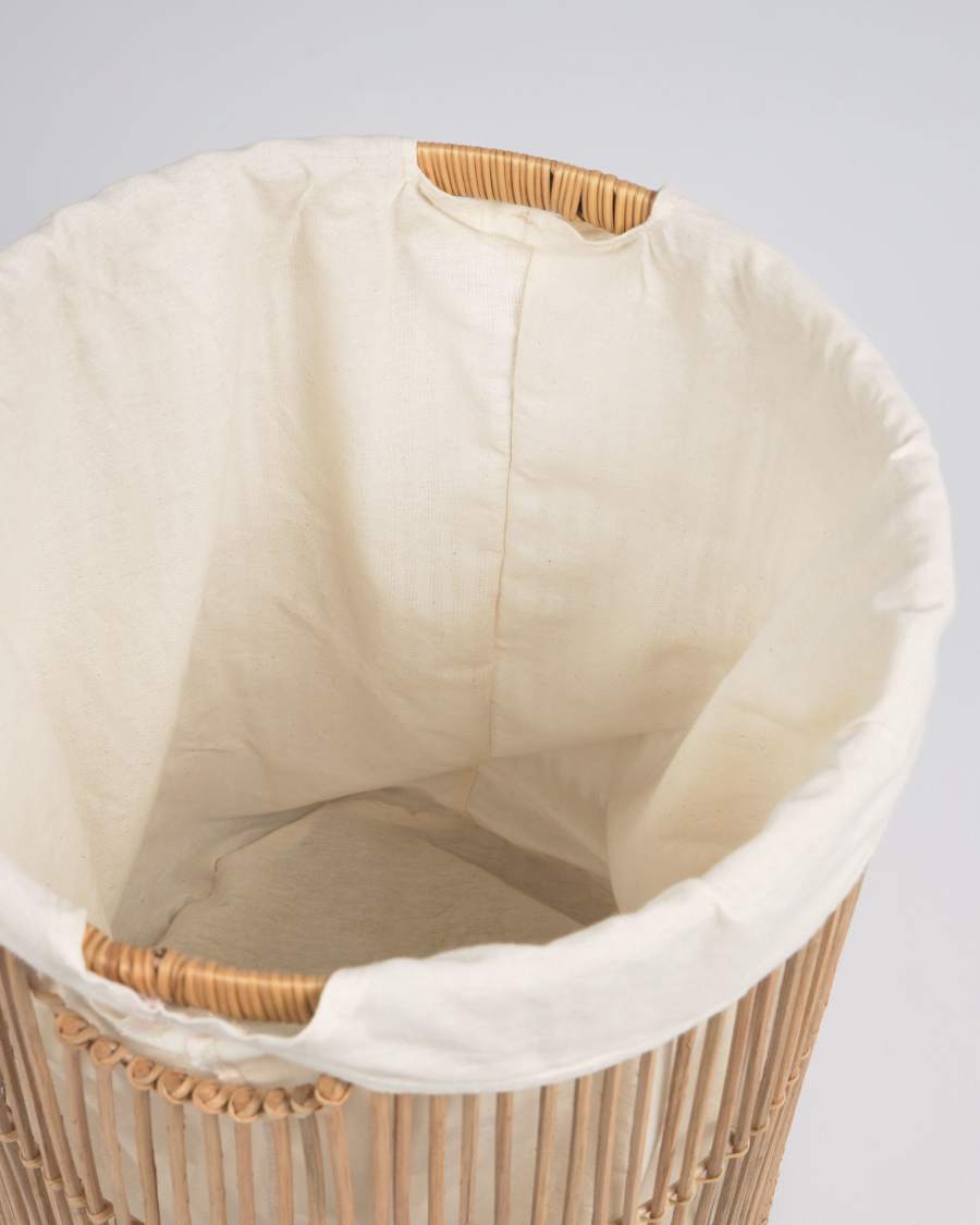 Diadorin set of 2 laundry baskets in 100% rattan with natural finish 48 cm / 58 cm