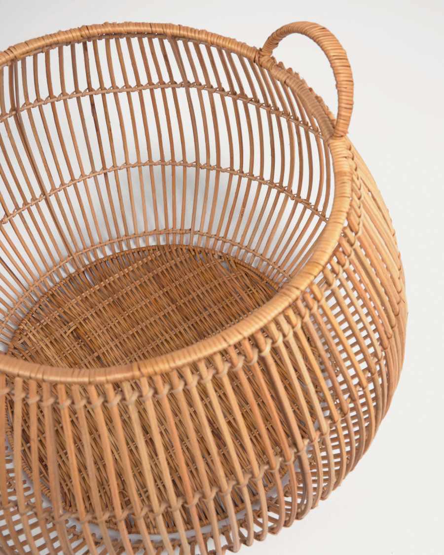 Daya set of 2 baskets in 100% rattan with natural finish