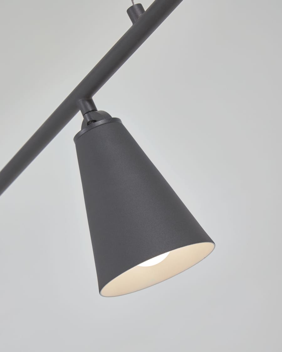 Genara metal ceiling light with black painted finish