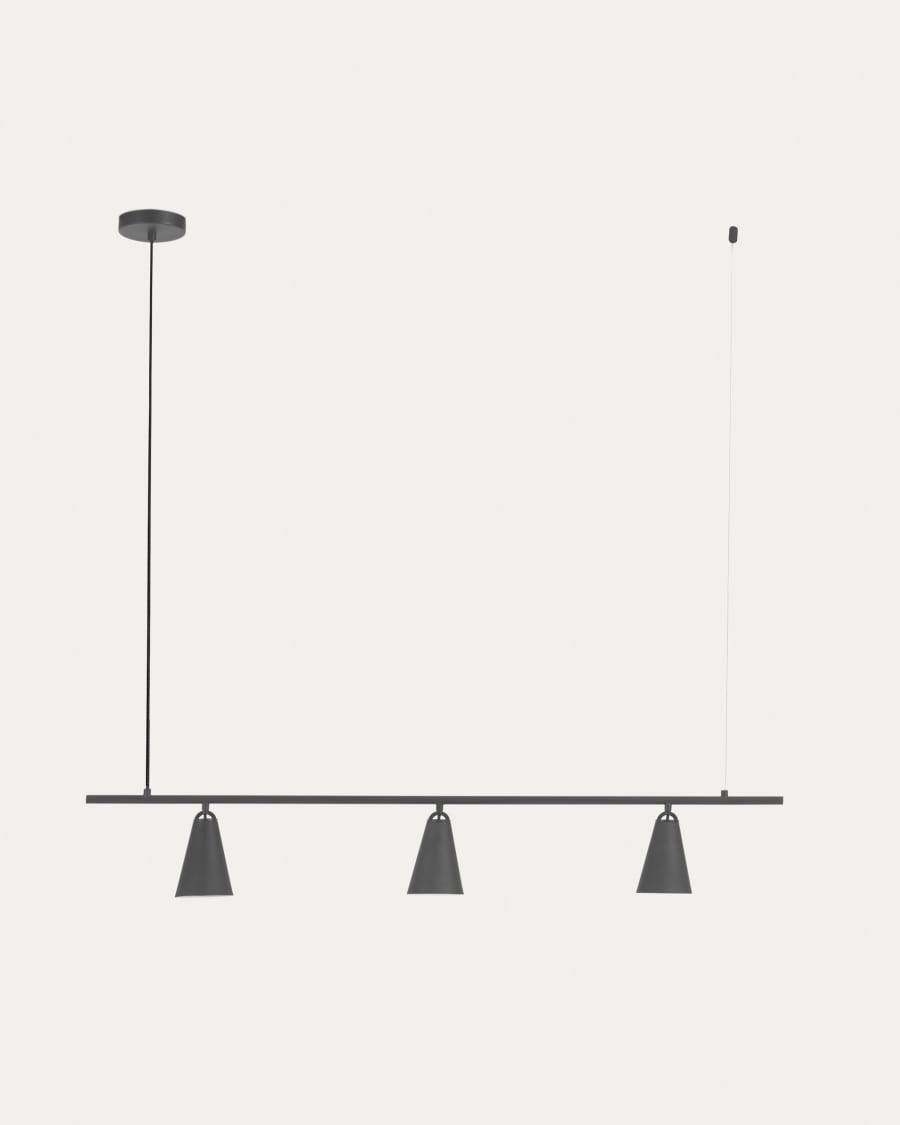 Genara metal ceiling light with black painted finish